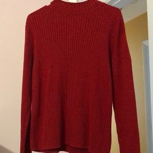 Ladies Red Sweater with Sparkle